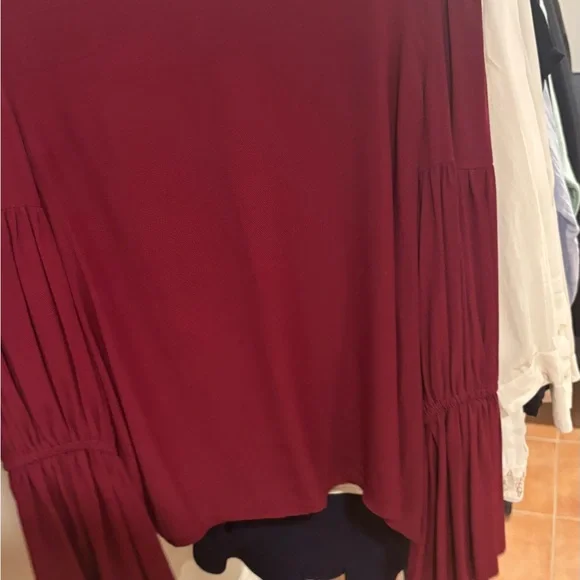 Club Monaco Deep Red Blouse - Picture 2 of 5